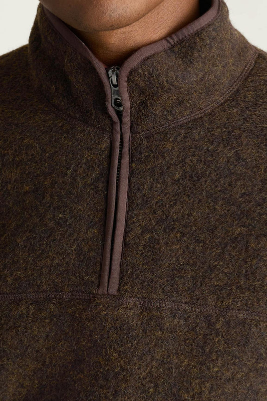 Italian Wool Fleece Quarter Zip