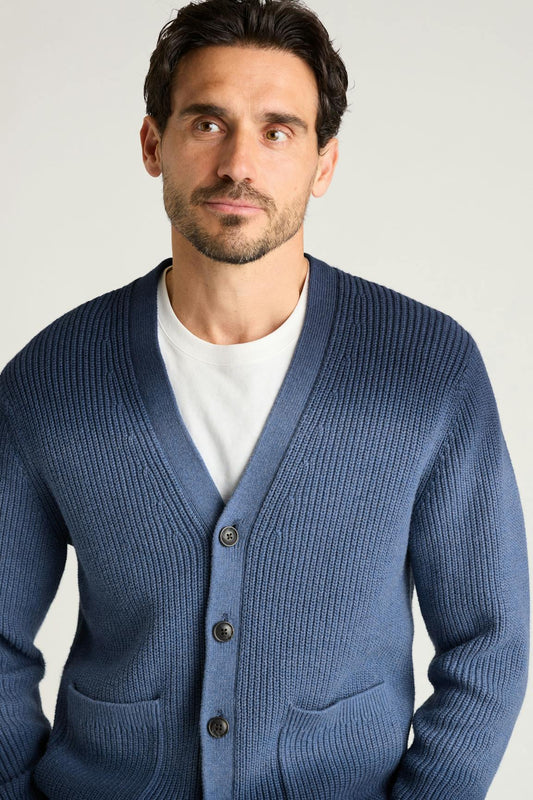 Cotton Cashmere Dip Dye Cardigan
