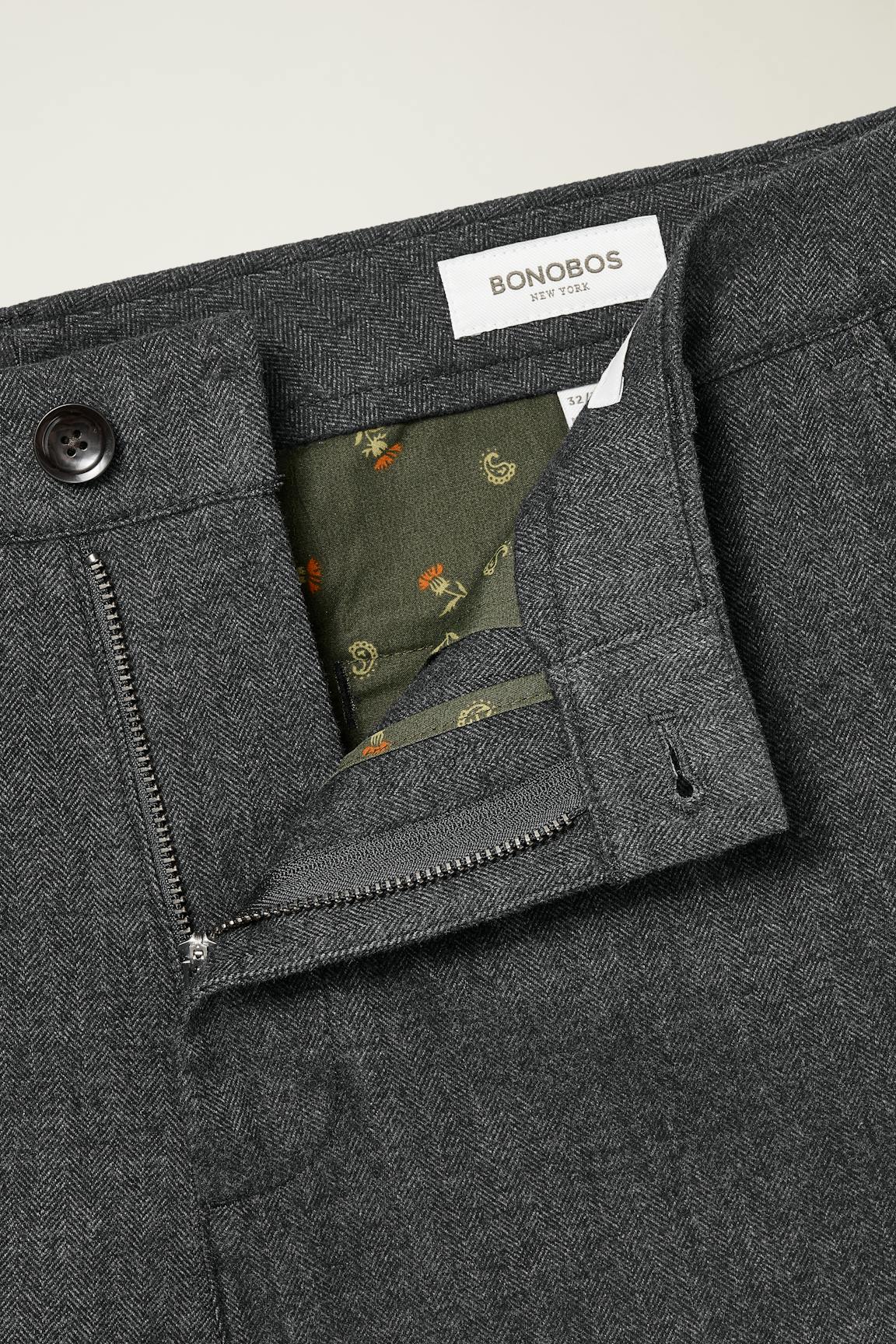 Brushed Herringbone Chino