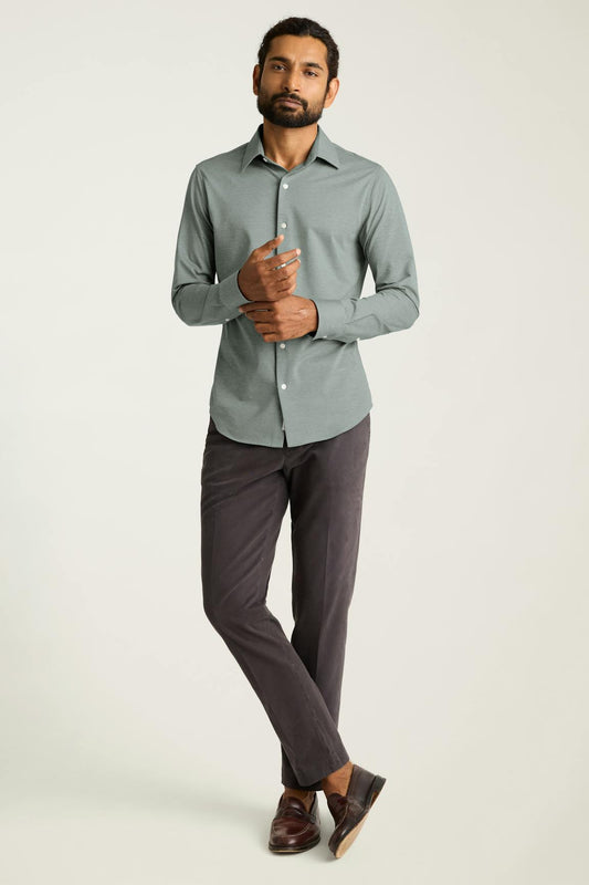 Tech Pique Button Down Shirt