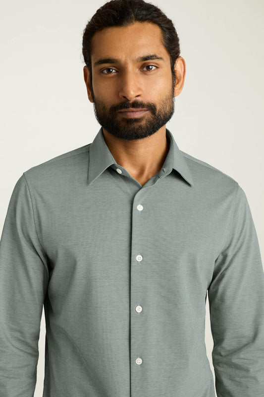Tech Pique Button Down Shirt