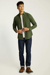 dark olive herringbone
