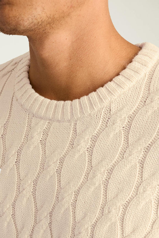Italian Cotton Cable Sweater
