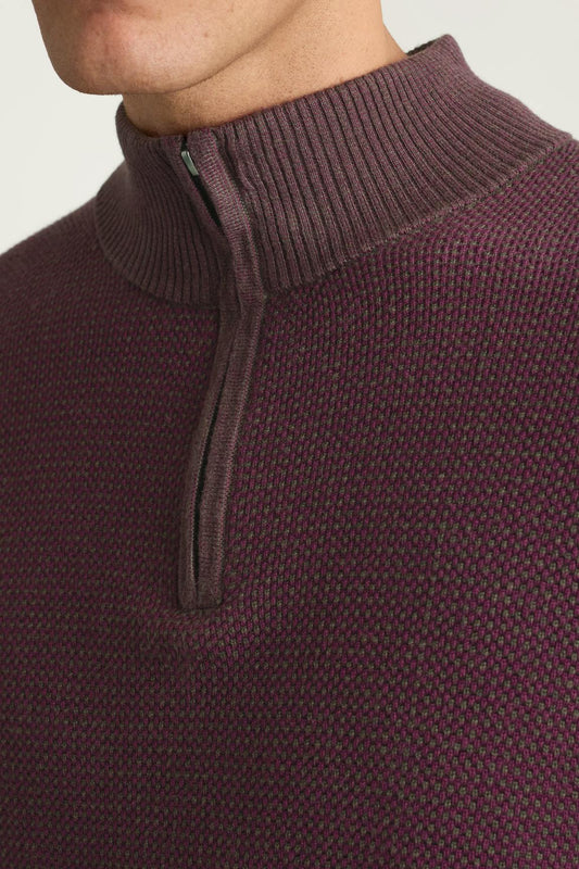 Washable Cotton Cashmere Quarter Zip