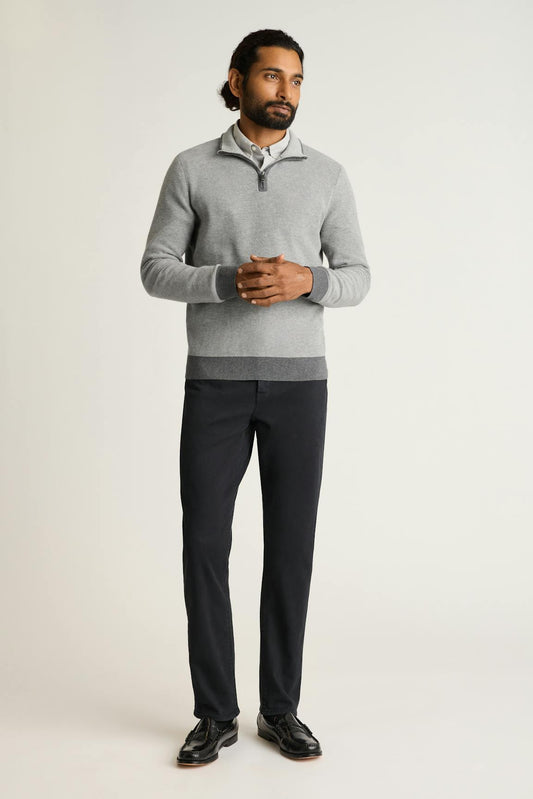 Washable Cotton Cashmere Quarter Zip