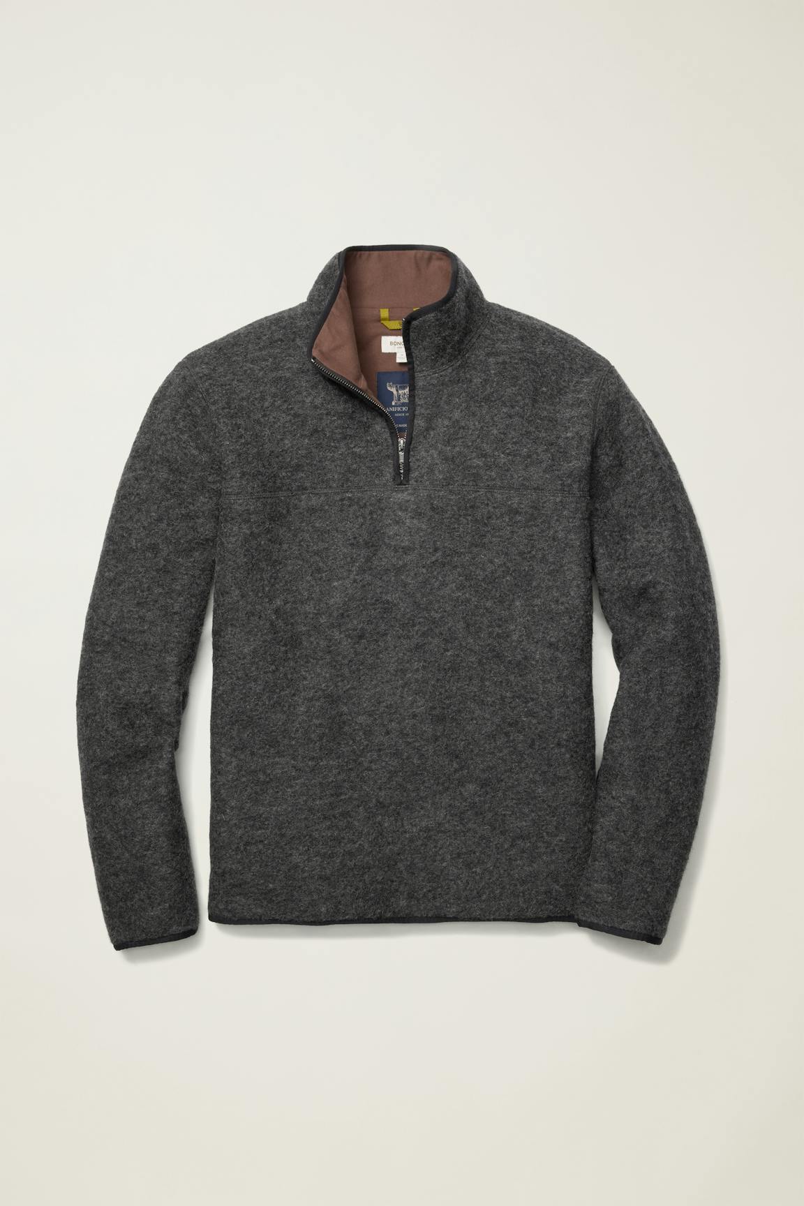 Italian Wool Fleece Quarter Zip