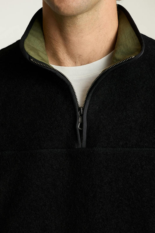 Italian Wool Fleece Quarter Zip