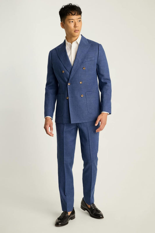 Jetsetter Italian Linen Double Breasted Blazer
