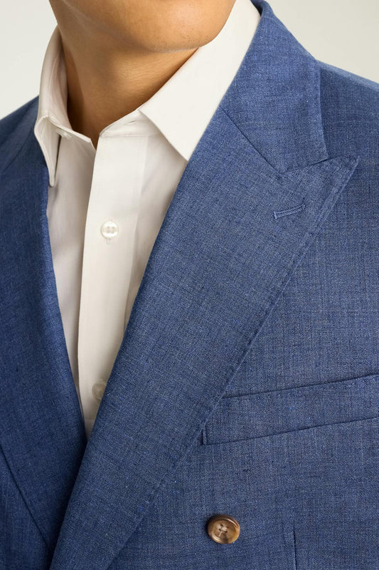 Jetsetter Italian Linen Double Breasted Blazer